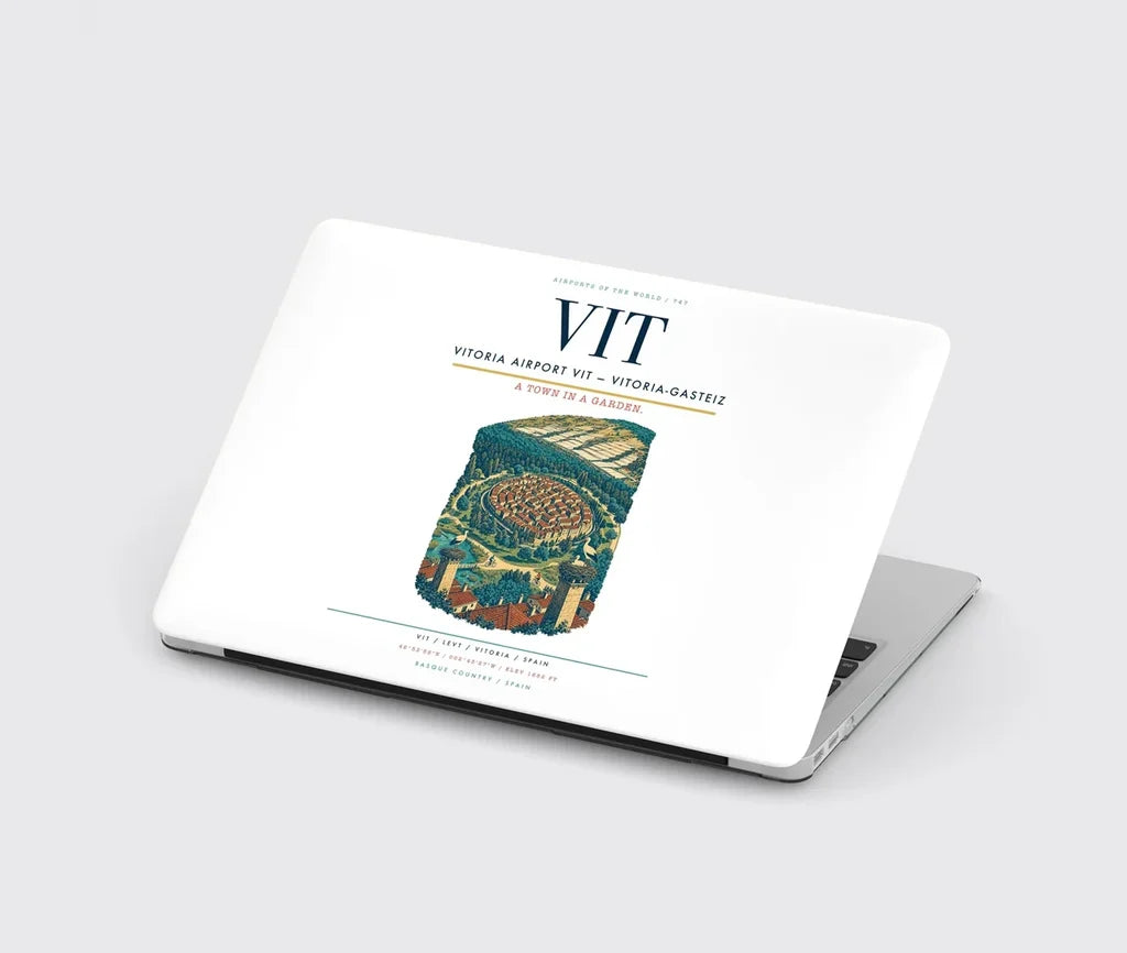 Vitoria Airport (VIT) design on white MacBook case