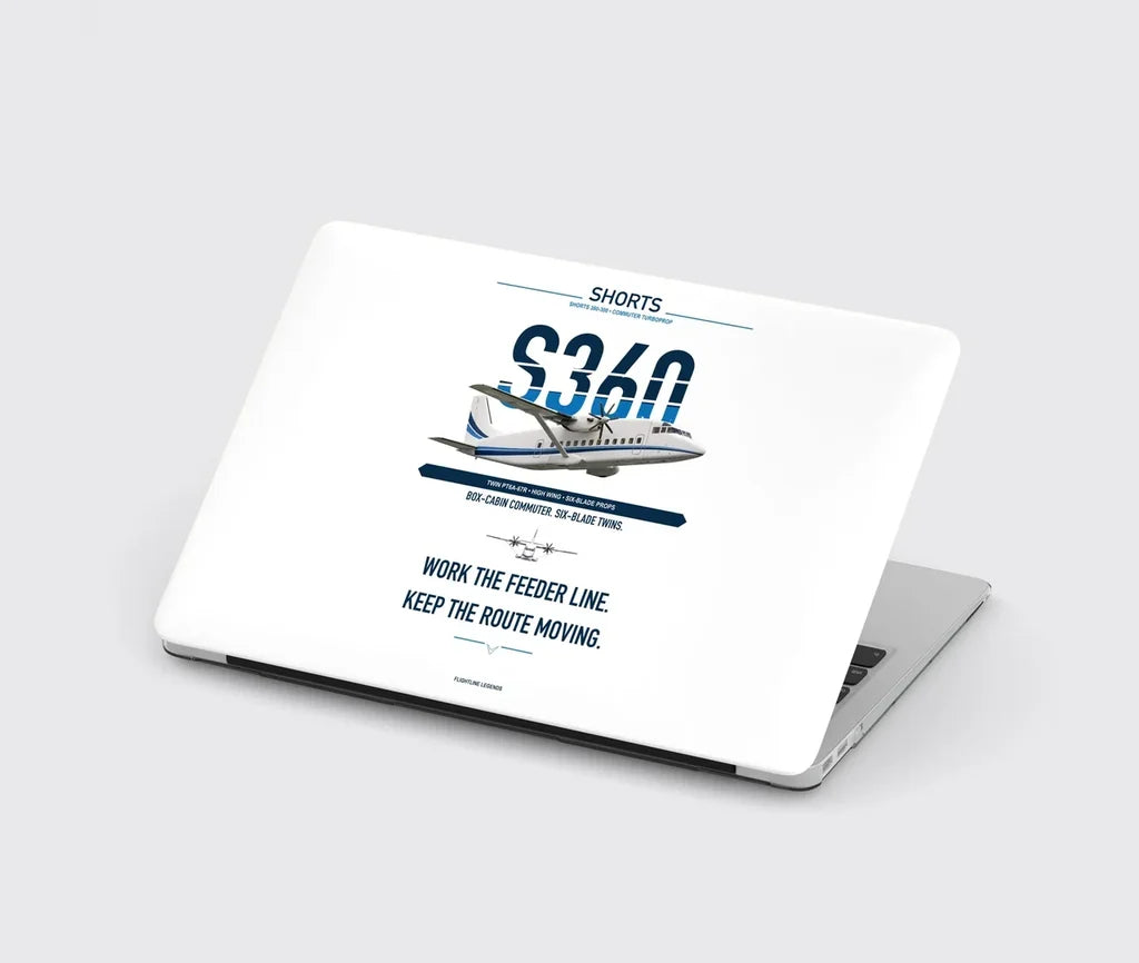 Shorts 360-300 design on white MacBook case