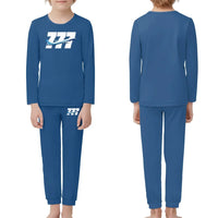 Thumbnail for Super Boeing 777 children pajamas - Blue