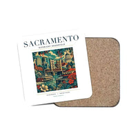 Thumbnail for SACRAMENTO - Poster - Coaster - White