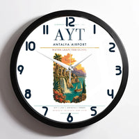 Thumbnail for Antalya Airport AYT Wall-Clock Framed - White