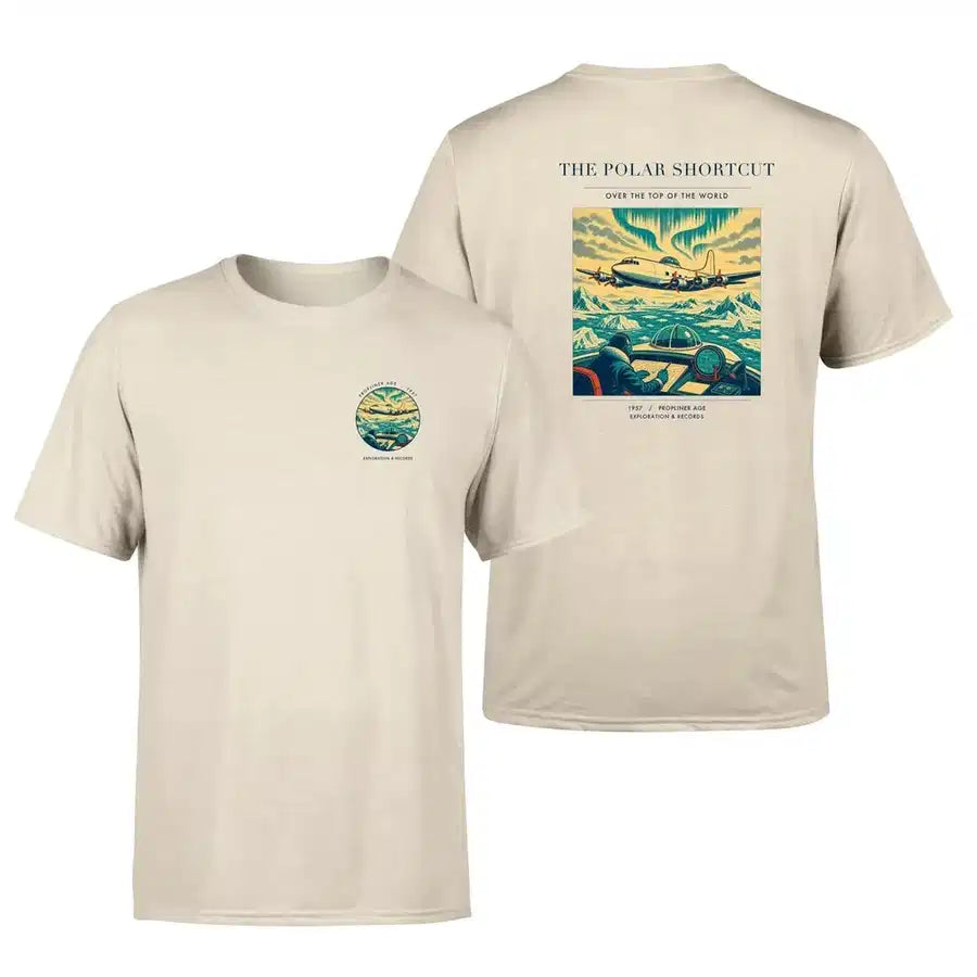 VINTAGE G4086 - The Polar Shortcut - Double-Side T-Shirt design on beige double side t shirt