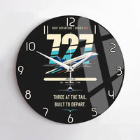 Thumbnail for Boeing 727-200 design on black no frame wall clock