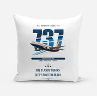 Thumbnail for Boeing 737-300 Classic design on white pillow