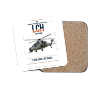 Thumbnail for HAL LCH Prachand design on white 1 piece coaster