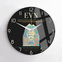 Thumbnail for Zvartnots International Airport (EVN) design on black no frame wall clock