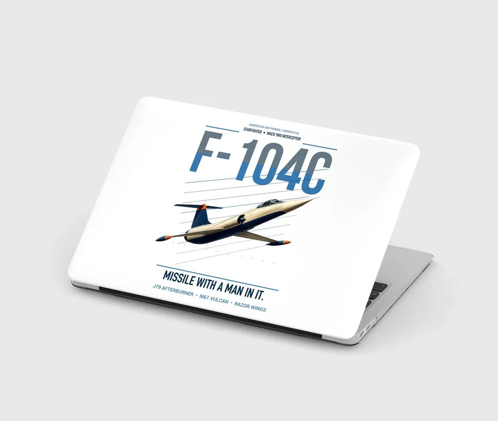 F-104C Starfighter design on white MacBook case