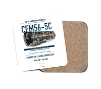Thumbnail for CFM56-5C design on white 1 piece coaster
