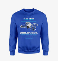 Thumbnail for DJI Flip design on blue sweatshirt