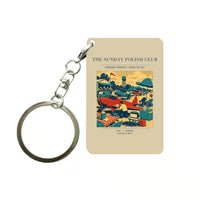 Thumbnail for VINTAGE G4436 - The Sunday Polish Club - Designed Key Chain design on beige