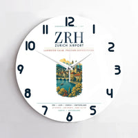 Thumbnail for Zurich Airport (ZRH) design on white no frame wall clock