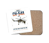 Thumbnail for Sikorsky CH-54A Tarhe design on white 1 piece coaster