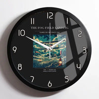 Thumbnail for VINTAGE G4150 - The Fog Field Landing - Designed Wall Clocks design on black framed