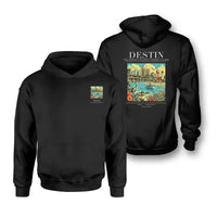 Thumbnail for DESTIN - Poster - Double-Side Hoodie - Black