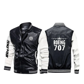 Boeing 707 & Plane Stylish Leather Bomber Jackets