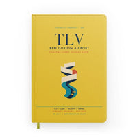 Thumbnail for Tel Aviv Ben Gurion Airport (TLV) design on yellow notebook