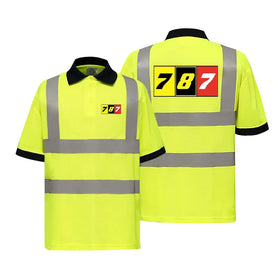 Flat Colourful 787 Reflective Polo T-Shirts