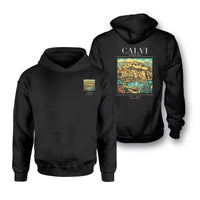 Thumbnail for CALVI - Poster - Double-Side Hoodie - Black