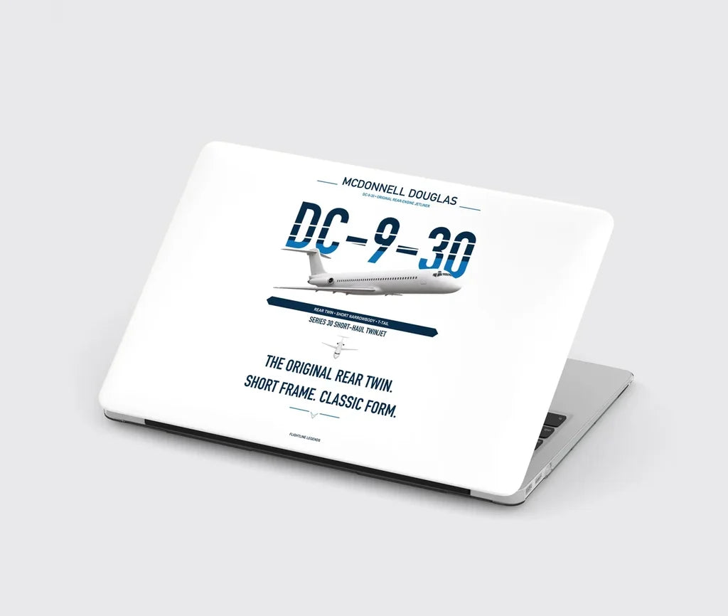 McDonnell Douglas DC-9-30 design on white MacBook case