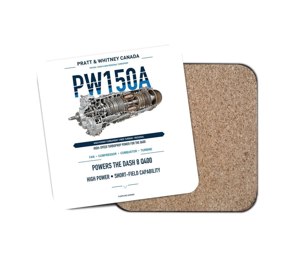 PW150A design on white 1 piece coaster