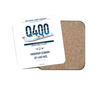 Thumbnail for De Havilland Dash 8-400 design on white 1 piece coaster