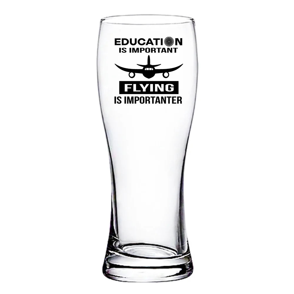 Customisable Flying is Importanter Beer Glass - view 2