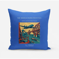 Thumbnail for VINTAGE G4482 - The Bridge Inspection Pass - Designed Pillows design on blue