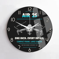 Thumbnail for DJI Air 2S design on black no frame wall clock