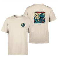 Thumbnail for VINTAGE G4462 - The Simulator's First Sweat - Double-Side T-Shirt design on beige double side t shirt