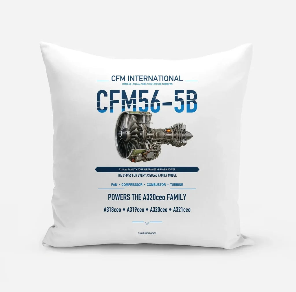 CFM56-5B design on white pillow