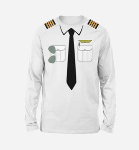 Customizable Pilot Uniform (Badge 2) "Long Sleeve" T-Shirts