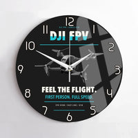 Thumbnail for DJI FPV design on black no frame wall clock
