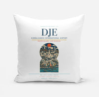 Thumbnail for Djerba-Zarzis International Airport (DJE) design on white pillow