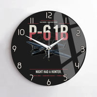 Thumbnail for P-61B Black Widow design on black no frame wall clock