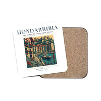 Thumbnail for HONDARRIBIA - Poster - Coaster - White