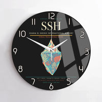 Thumbnail for Sharm El Sheikh International Airport (SSH) design on black no frame wall clock