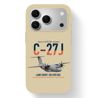 Thumbnail for C-27J Spartan design on beige magsafe iphone case, for iPhone 17 Pro