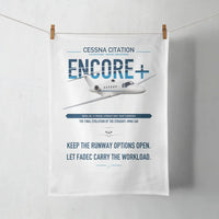 Thumbnail for Cessna Citation Encore+ design on white towel