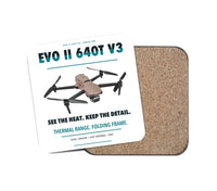 Thumbnail for Autel EVO II Dual 640T V3 design on white 1 piece coaster