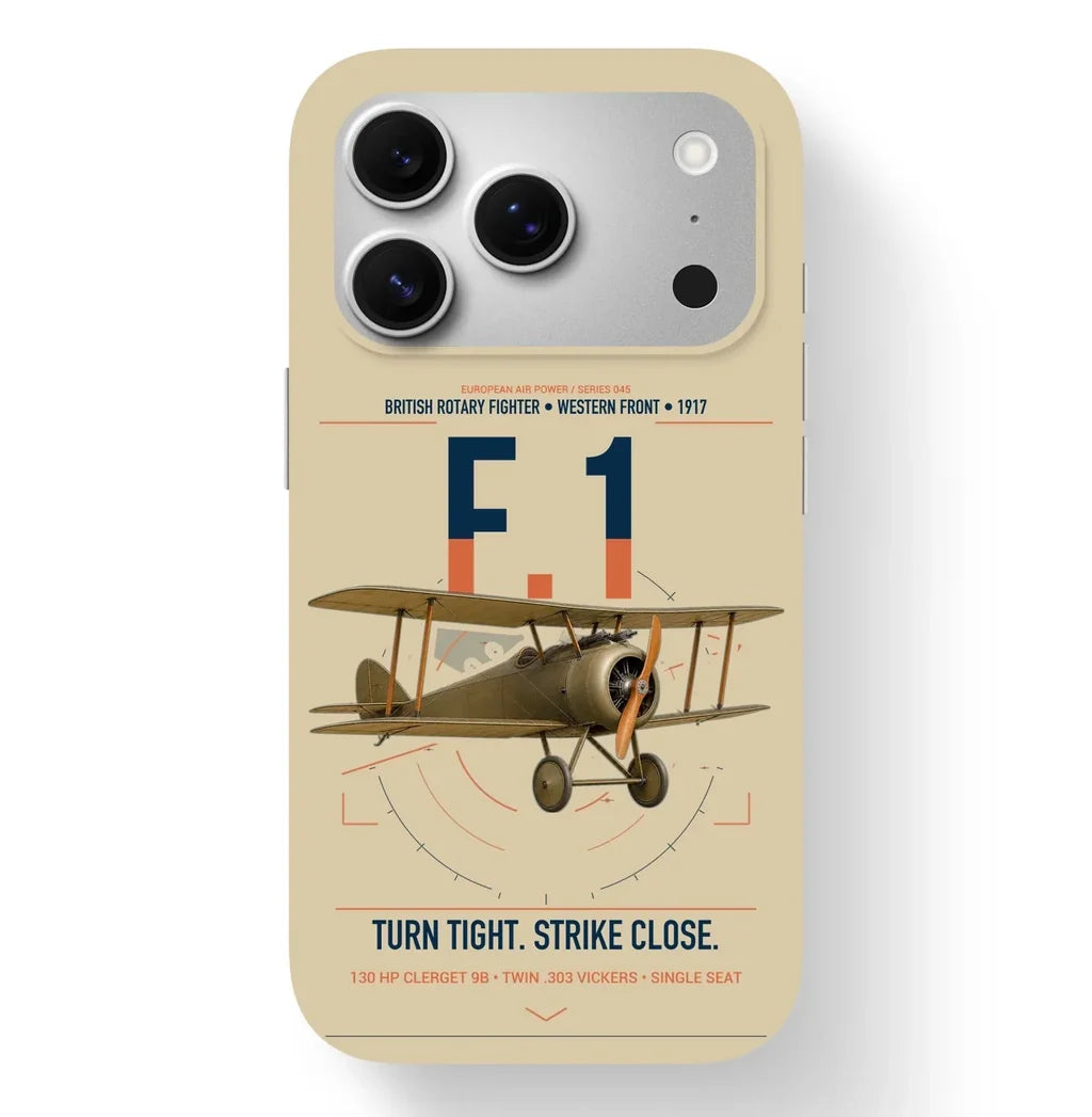 Sopwith Camel F.1 design on beige magsafe iphone case, for iPhone 17 Pro