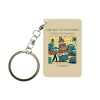Thumbnail for VINTAGE G4379 - The Skycap's Pyramid - Designed Key Chain design on beige
