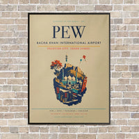 Thumbnail for Bacha Khan International Airport PEW - Canvas Framed - Beige