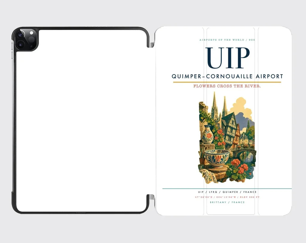 Quimper–Cornouaille Airport (UIP) design on white ipad tablet case