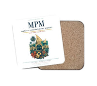 Thumbnail for Maputo International Airport (MPM) design on white 1 piece coaster