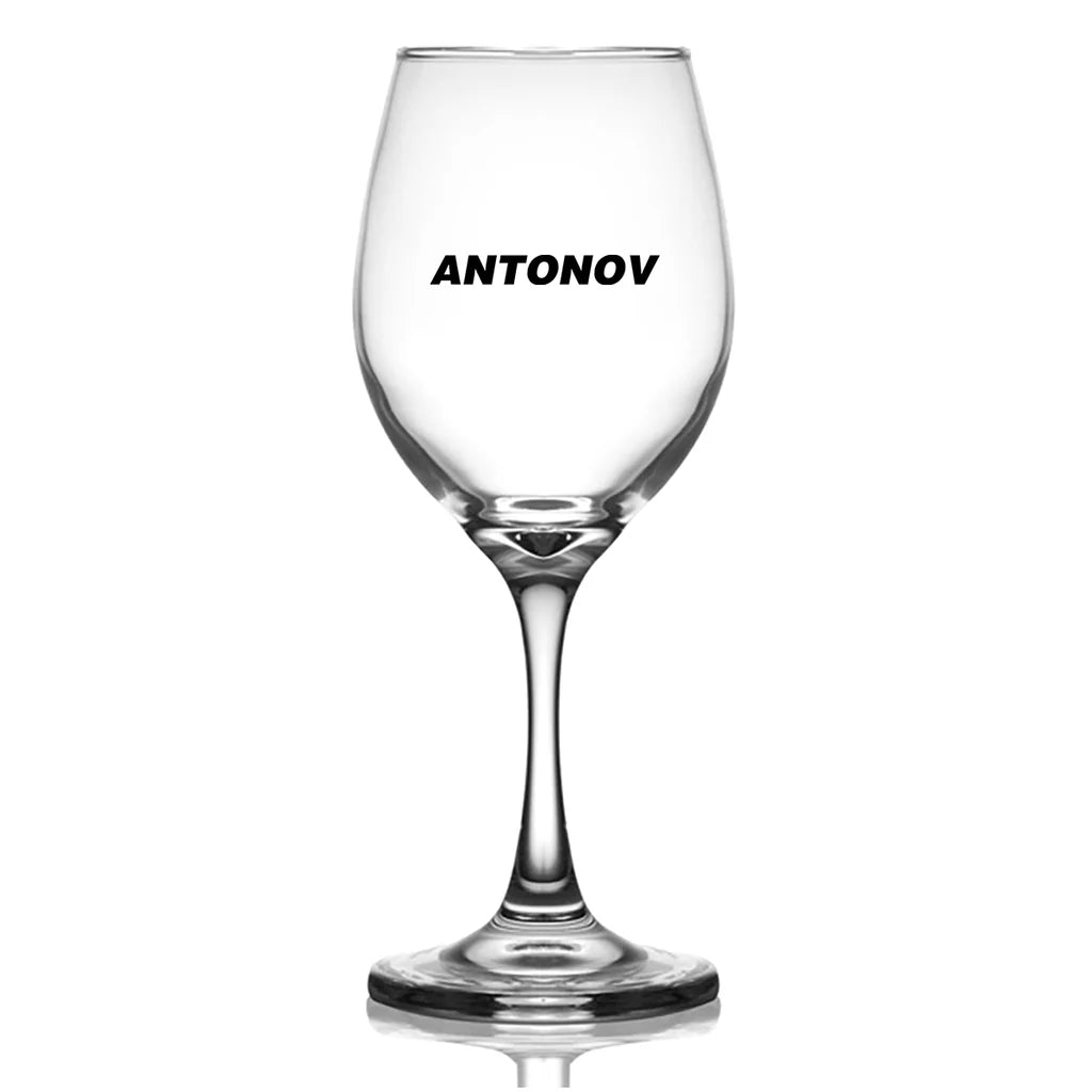 Customisable Antonov & Text Wine Glass - view 2