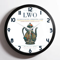 Thumbnail for Lviv Danylo Halytskyi International Airport LWO Wall-Clock Framed - White