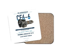 Thumbnail for CF6-6 design on white 1 piece coaster