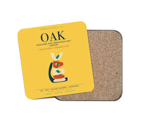 Thumbnail for Oakland San Francisco Bay Airport (OAK) design on yellow 1 piece coaster