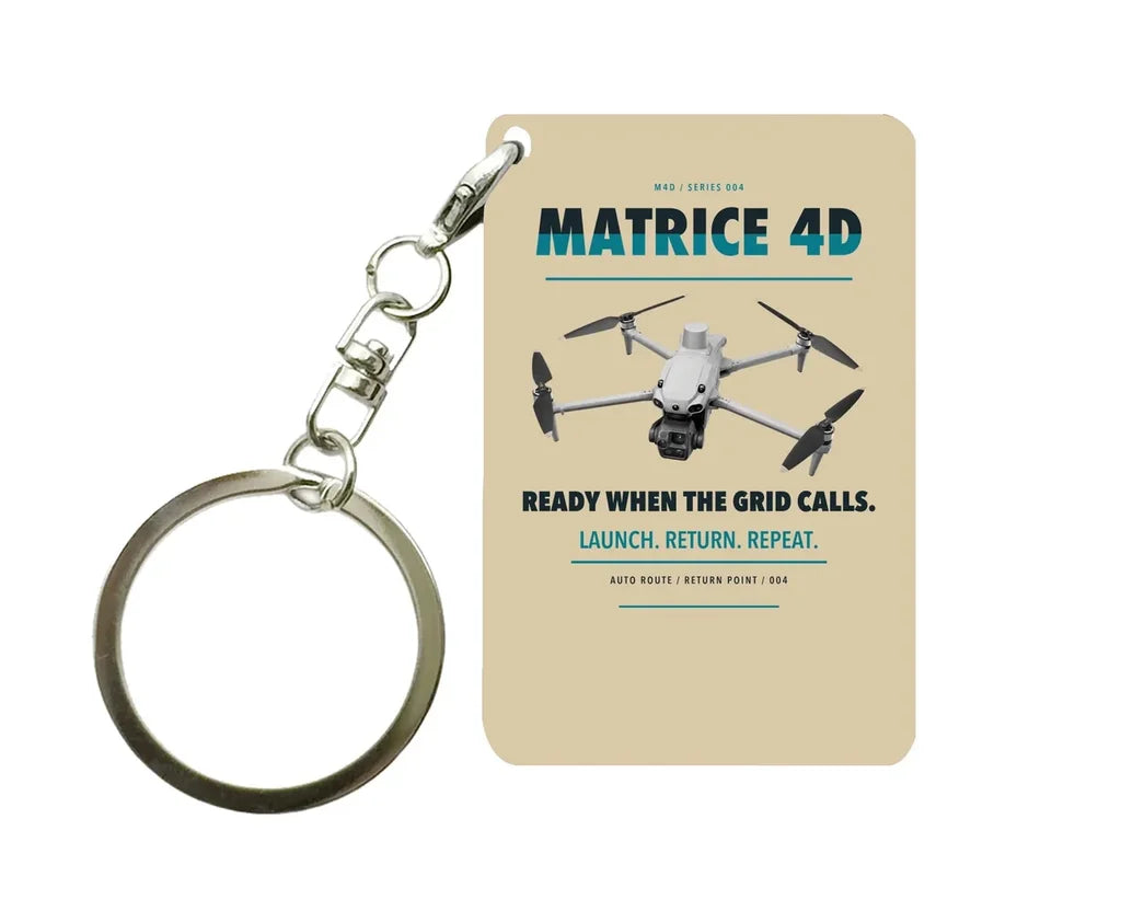 DJI Matrice 4D Key Chain design on beige key chain