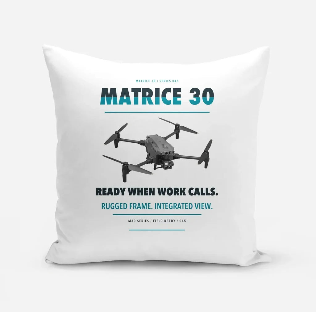DJI Matrice 30 design on white pillow